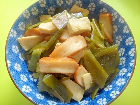 茎ワカメと高野豆腐さつま揚げの煮物